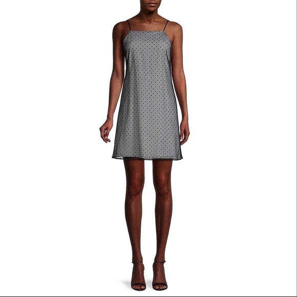 New Rag & Bone Dress Victoria Mini Dress Swiss Dot Overlay Black 6 - Picture 1 of 8